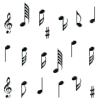note de musique - Безплатен анимиран GIF