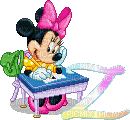 image encre animé effet lettre Z Minnie Disney edited by me - Бесплатный анимированный гифка