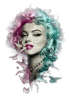Marilyn Monroe Woman Femme Pink Teal JitterBugGirl - png gratis