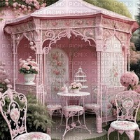 Pastel Pink Victorian Garden Furniture - gratis png
