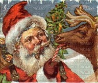 Weihnachtsmann, Rentier, Vintage - фрее пнг