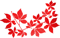 soave deco animated autumn branch liaves red - Free animated GIF