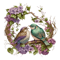 loly33 oiseaux fleur - фрее пнг