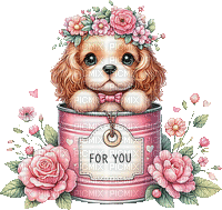 ♡§m3§♡ puppy vday pink animated gif love - Безплатен анимиран GIF