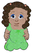 Babyz Girl in Green Leotard - Free animated GIF