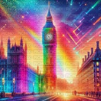 Rainbow Big Ben - darmowe png