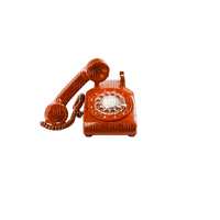 Kaz_Creations Telephone-Orange - PNG gratuit