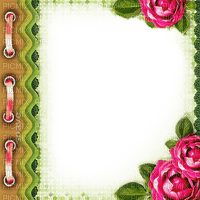 soave frame vintagel flowers lace pink green - ilmainen png