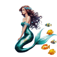 springtimes summer mermaid fantasy girl - ücretsiz png