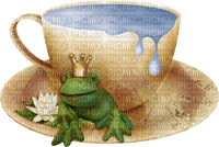 dolceluna cup water frog vintage fantasy deco - Free PNG