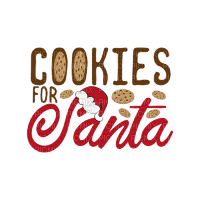 Christmas Text Cookies Santa Claus - Bogusia - png ฟรี