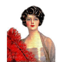 Vintage Woman red - δωρεάν png