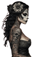 gothic woman illustrated - Free PNG