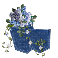Flowers blue bp - gratis png