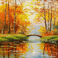 soave background animated autumn water forest - GIF animé gratuit