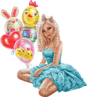 Easter woman by nataliplus - ücretsiz png
