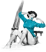 soave woman vintage winter pin up black - δωρεάν png