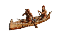 Amérindiens en pirogue - Free PNG