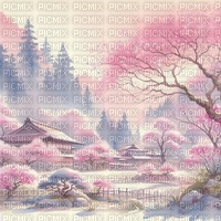 Japanese landscape - gratis png