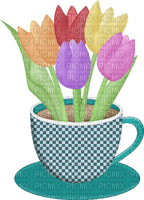 image encre color fleurs  edited by me - PNG gratuit
