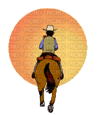 Adios Cowboy On Horse - GIF animado grátis