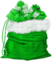 Bag.Presents.Gifts.White.Green - PNG gratuit