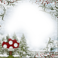 kikkapink winter christmas frame deco fantasy - darmowe png