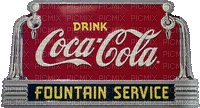 Coca cola vintage fountain service sign, Joyful226 - GIF animé gratuit
