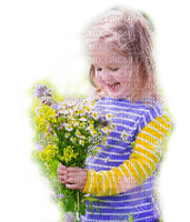 summer child flower enfant êtê fleurs - PNG gratuit