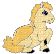 Pixel Goldie the Pegasus - Free animated GIF