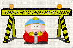 cartman under construction - Бесплатни анимирани ГИФ