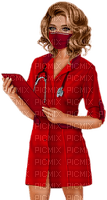 Femme Infirmière Rouge:) - png gratis