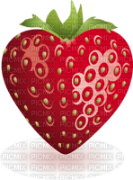 Kaz_Creations Deco Heart Love Hearts Strawberry Fruit - PNG gratuit