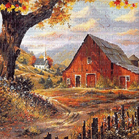 soave background animated vintage autumn house - Free animated GIF