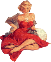dolceluna vintage pinup woman - ücretsiz png