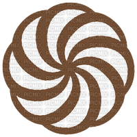 brown white spiral mandala - png ฟรี