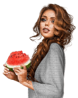 Woman. Watermelon. Leila - PNG gratuit