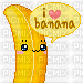 I love banana - GIF animate gratis