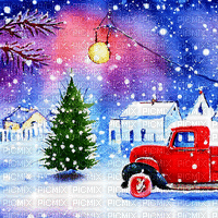 kikkapink vintage background car christmas - Δωρεάν κινούμενο GIF