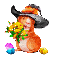 Easter  hamster  by nataliplus - Ücretsiz animasyonlu GIF