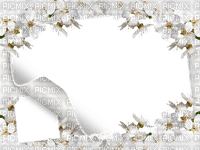 white-Flowers-Frames-400x300 - δωρεάν png