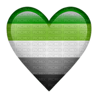 Aromantic pride heart emoji - gratis png