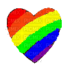 Rainbow heart - Animovaný GIF zadarmo