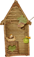 kikkapink autum bird housebird deco brown - PNG gratuit