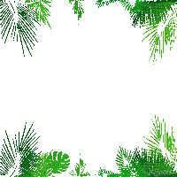 soave frame animated leaves tropical palm summer - 免费动画 GIF