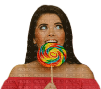 woman with candy by nataliplus - png ฟรี