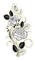 Glitter rose or/noir/blanc - Free animated GIF