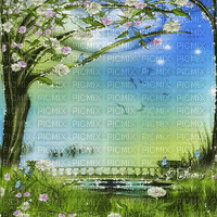 soave background animated spring tree flowers