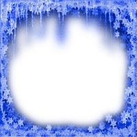 Winter.Frame.Blue - KittyKatLuv65 - ilmainen png