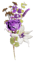 soave deco laventer flowers branch  rose vintage - 免费PNG
